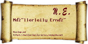 Müllerleily Ernő névjegykártya